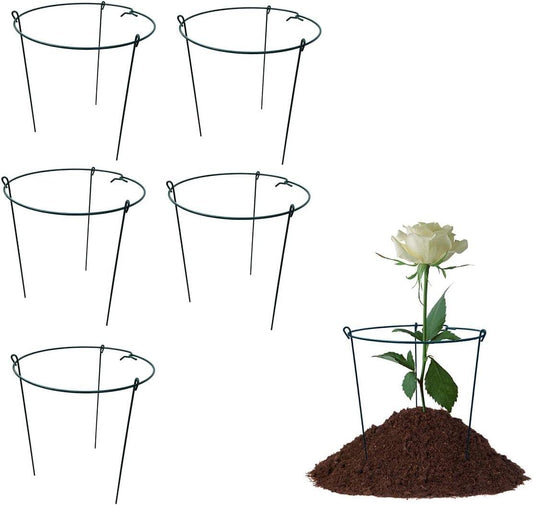Peony Cage Rings Garden Plant Support Brace Round Metal Plant Stakes Rings