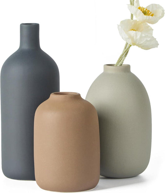 Ceramic Vase Set ,Neutral Modern Vases