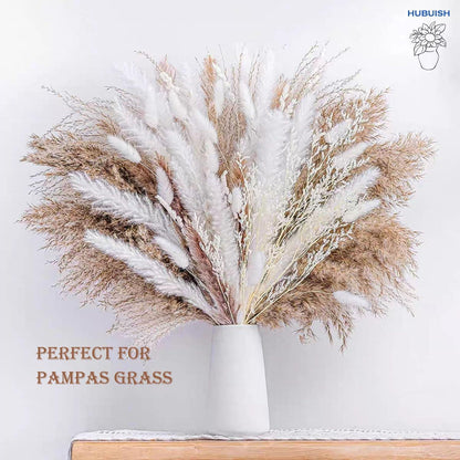 White Ceramic Flower vase, Vases for Pampas Grass