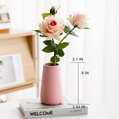 White Ceramic Flower vase, Vases for Pampas Grass