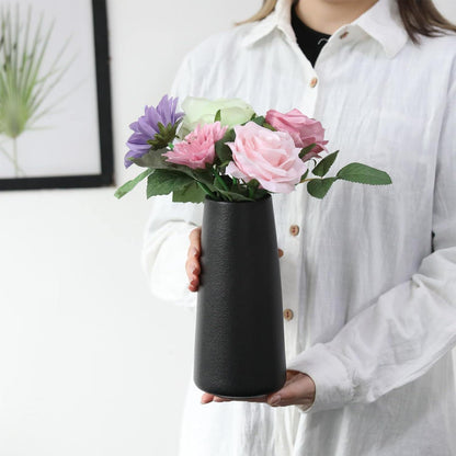 White Ceramic Flower vase, Vases for Pampas Grass