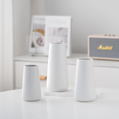 White Ceramic Flower vase, Vases for Pampas Grass