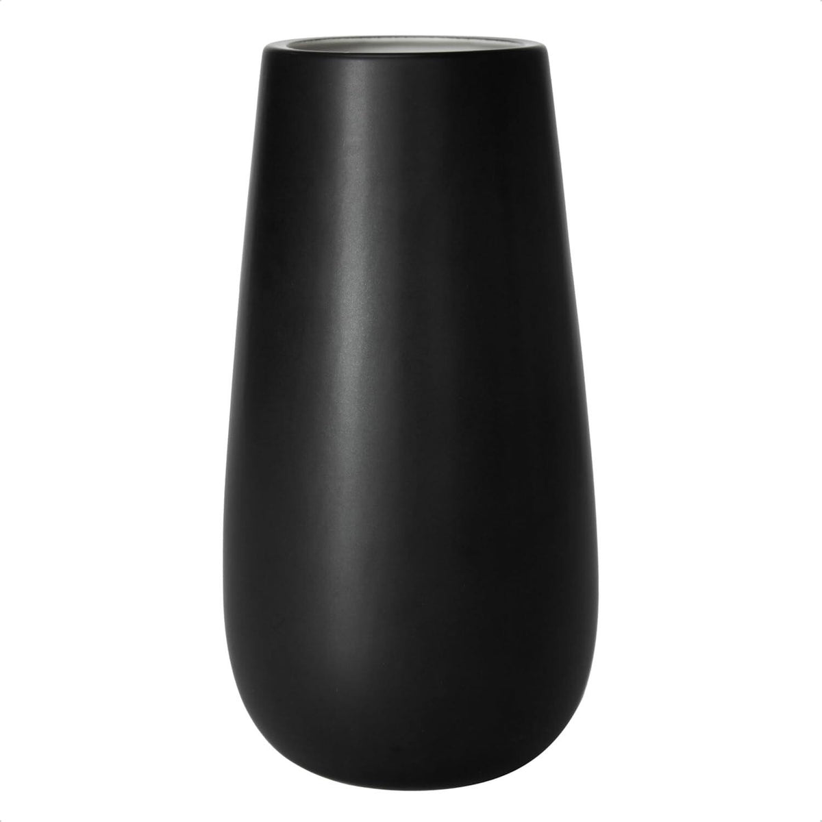 Textured White Elegant Oval Ceramic Vase for Flowers