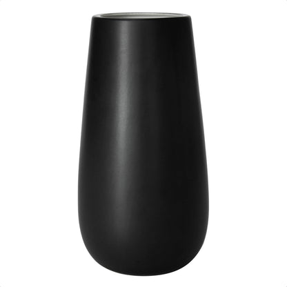 Textured White Elegant Oval Ceramic Vase for Flowers