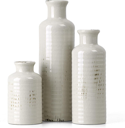 Ceramic Vases Set, Rustic Coastal Vases Home Decor