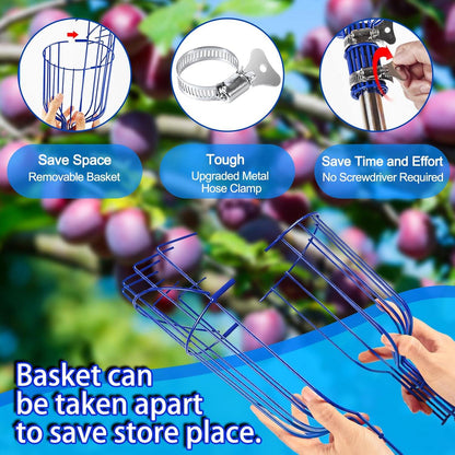 Fruit Picker Pole Adjustable Fruits Picker Tool