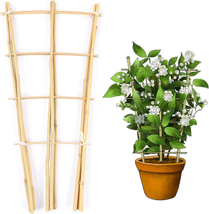Trellis for Climbing Plants Indoor Outdoor, Natural Bamboo Trellis