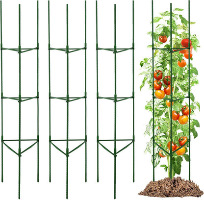 Adjustable Tomato Cages, Heavy-Duty Metal Plant Support Trellis
