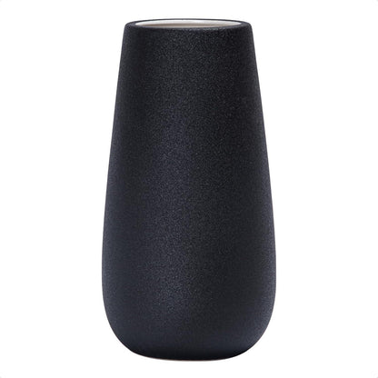 Textured White Elegant Oval Ceramic Vase for Flowers