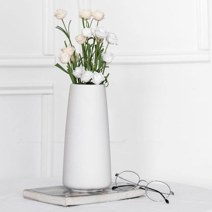 White Ceramic Flower vase, Vases for Pampas Grass