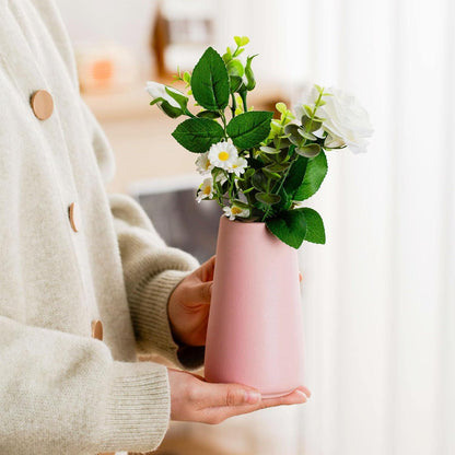 White Ceramic Flower vase, Vases for Pampas Grass