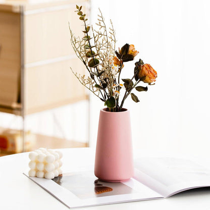 White Ceramic Flower vase, Vases for Pampas Grass