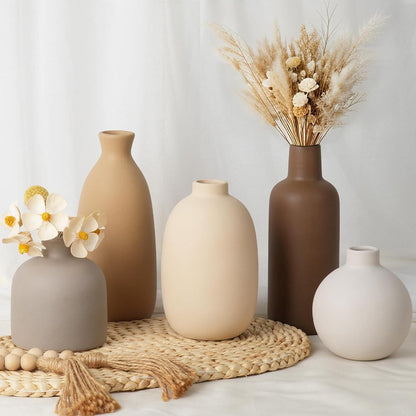 Ceramic Vases Set, Rustic Coastal Vases Home Decor