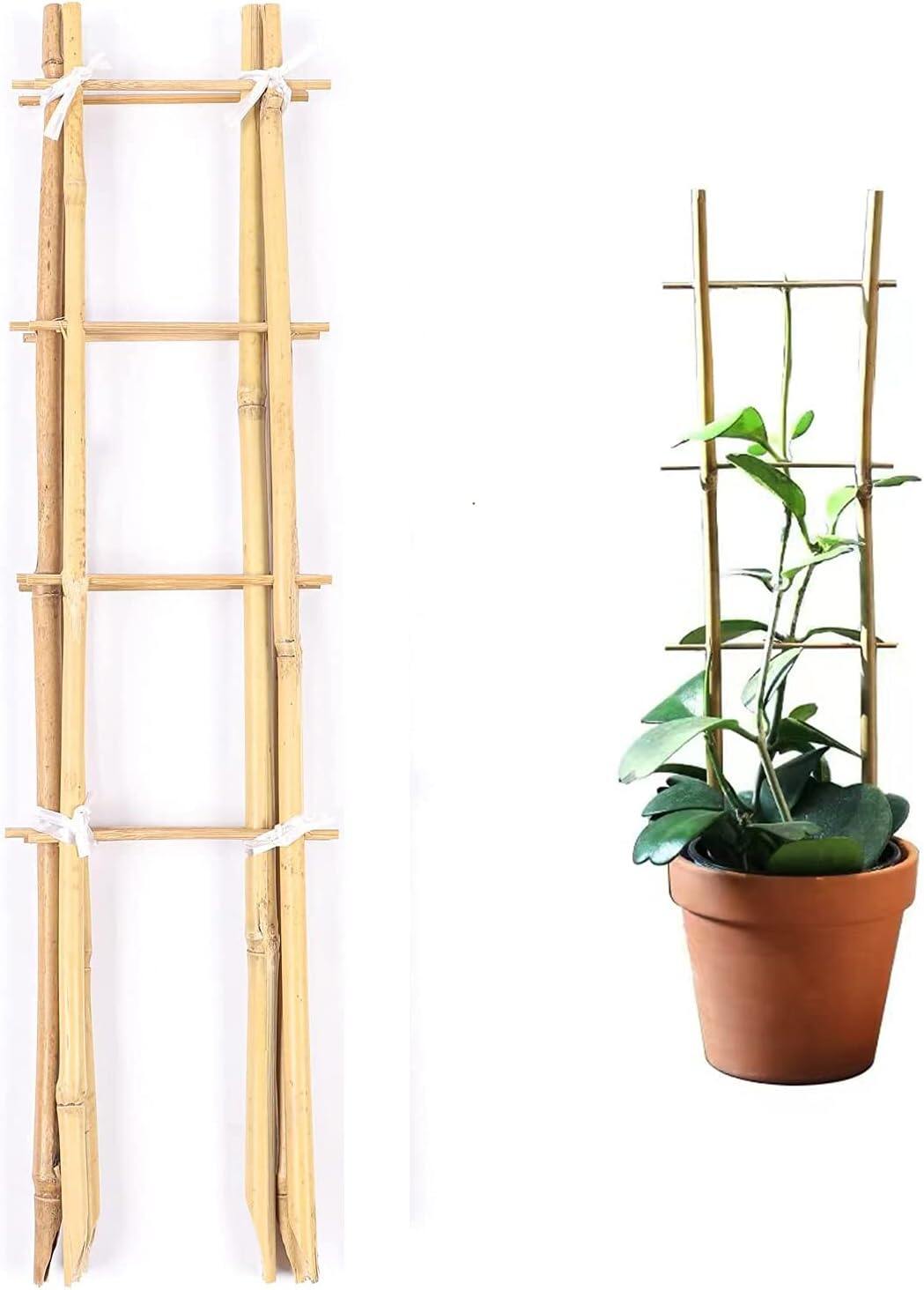Trellis for Climbing Plants Indoor Outdoor, Natural Bamboo Trellis
