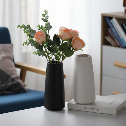 White Ceramic Flower vase, Vases for Pampas Grass