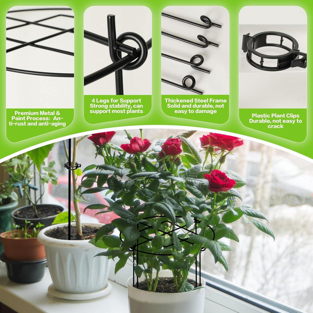 Peony Cages and Supports, Heavy Duty Metal Plant Support
