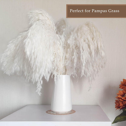 White Ceramic Flower vase, Vases for Pampas Grass