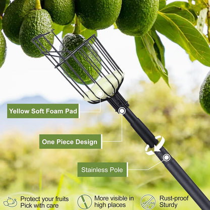 Fruit Picker Pole with Basket