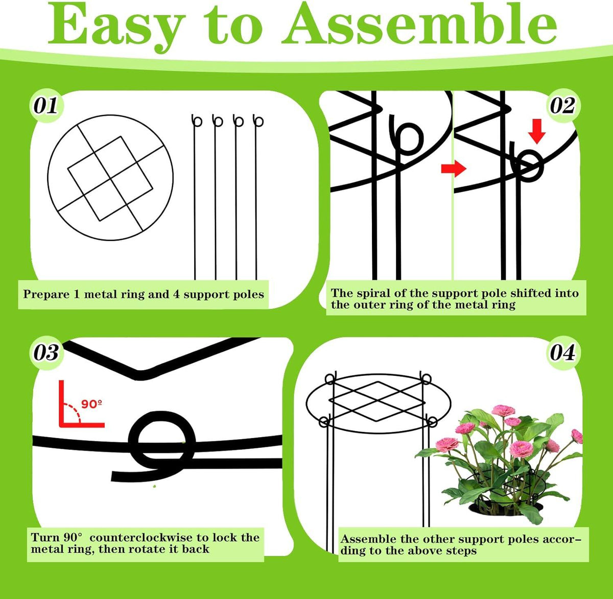 Peony Cages and Supports, Heavy Duty Metal Plant Support