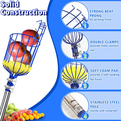 Fruit Picker Pole Adjustable Fruits Picker Tool
