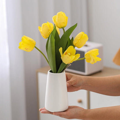 White Ceramic Flower vase, Vases for Pampas Grass