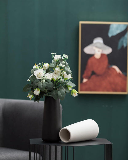 White Ceramic Flower vase, Vases for Pampas Grass