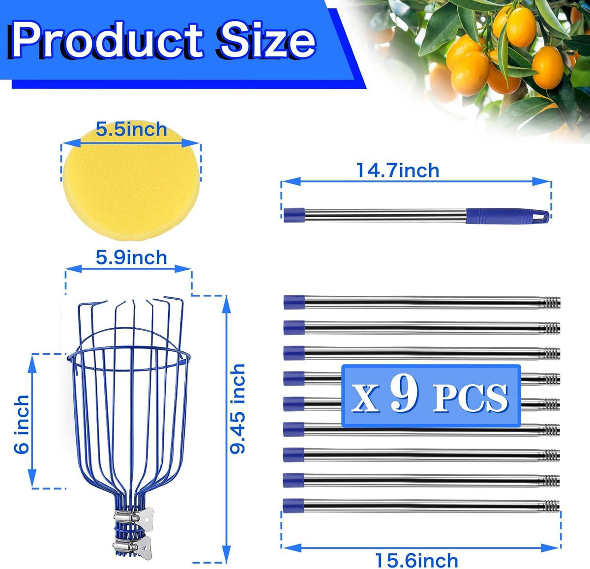Fruit Picker Pole Adjustable Fruits Picker Tool