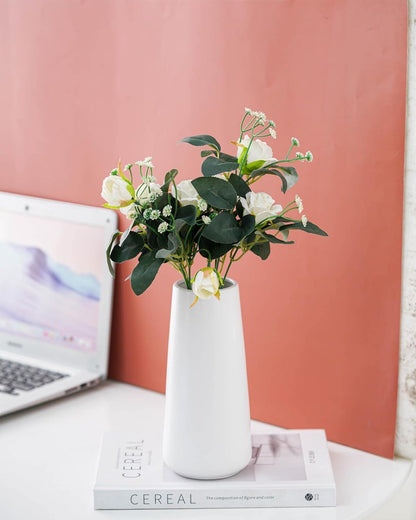 White Ceramic Flower vase, Vases for Pampas Grass