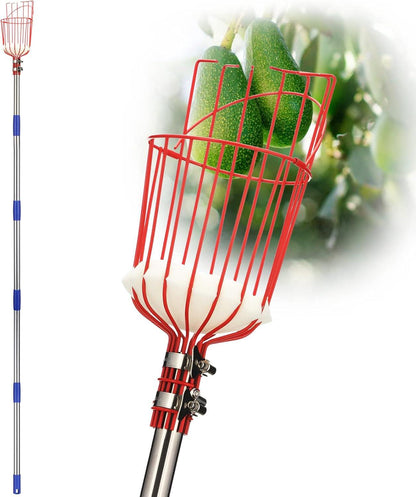 Fruit Picker Pole Tool with Basket Long Handle