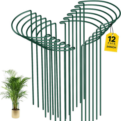 Plant Support Stakes, Half Round Metal Peony Cages and Support