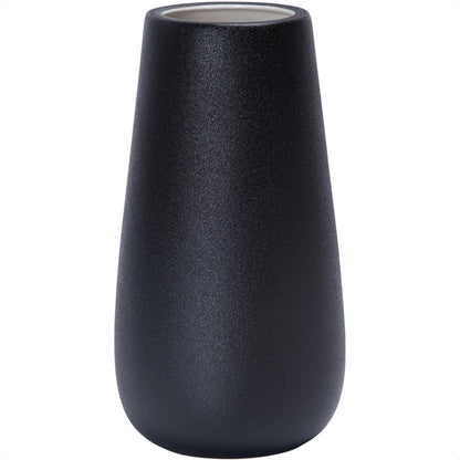 Textured White Elegant Oval Ceramic Vase for Flowers