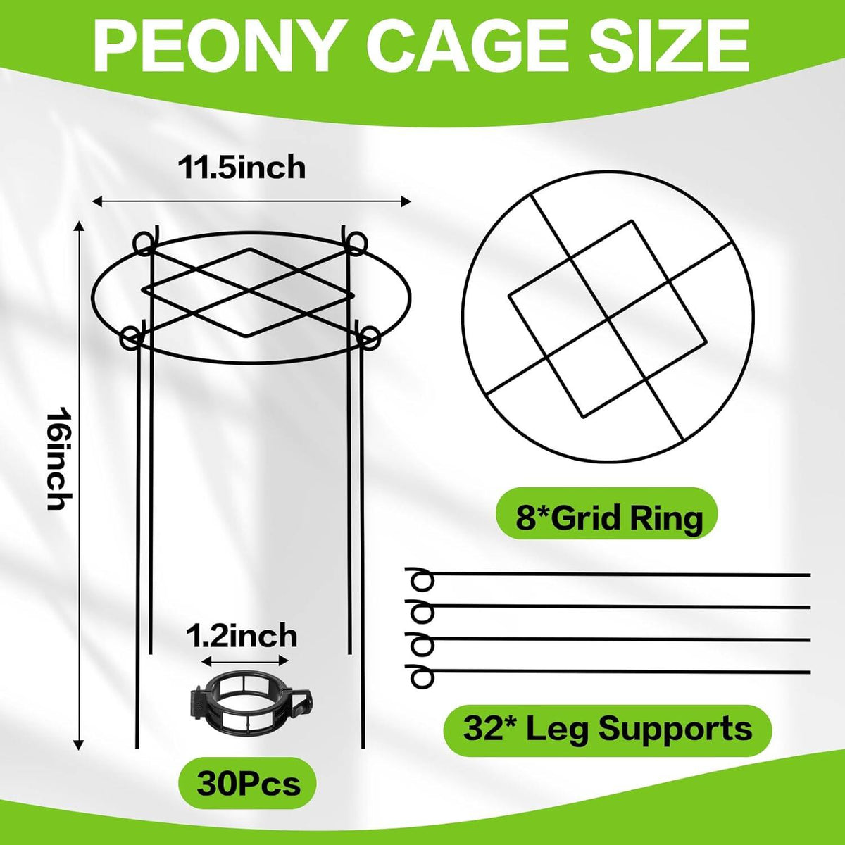 Peony Cages and Supports, Heavy Duty Metal Plant Support