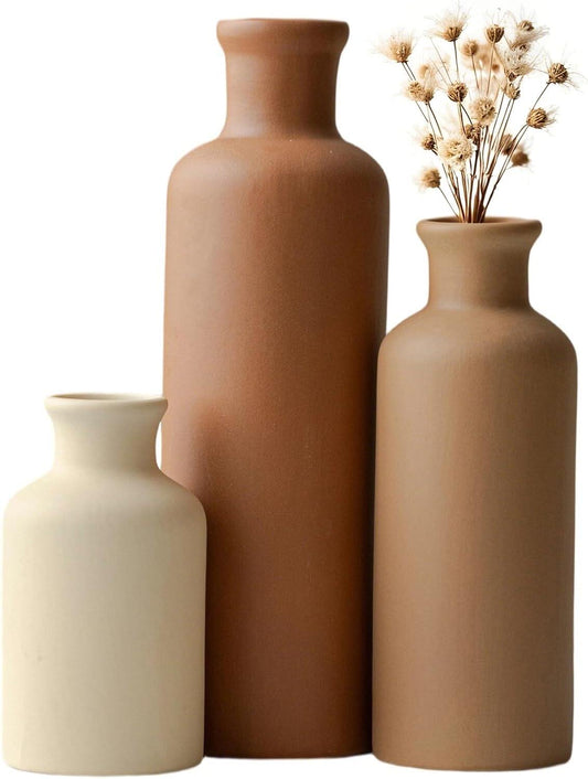 Modern Ceramic Vase Set ,  Decorative Bottles for Home